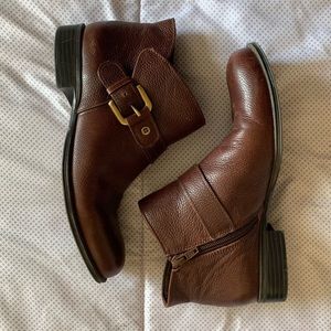 Brown Leather Ankle Boots